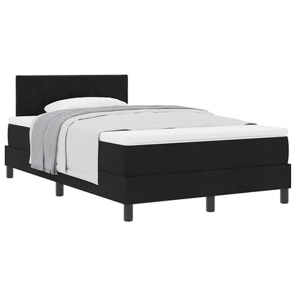 Boxspringbett mit Matratze Schwarz 120 x 190 cm Stoff