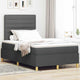 Boxspringbett mit Kopfteil Dunkelgrau 120 x 190 cm Stoff