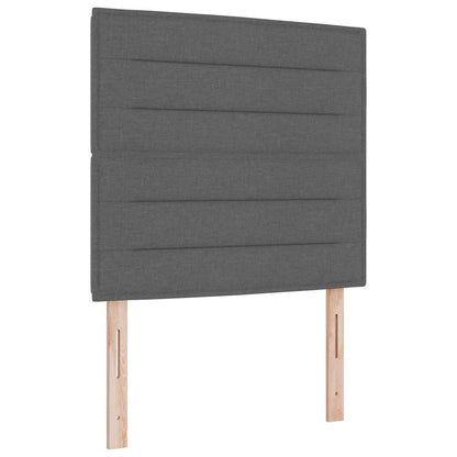 Boxspringbett mit Kopfteil Dunkelgrau 120 x 190 cm Stoff