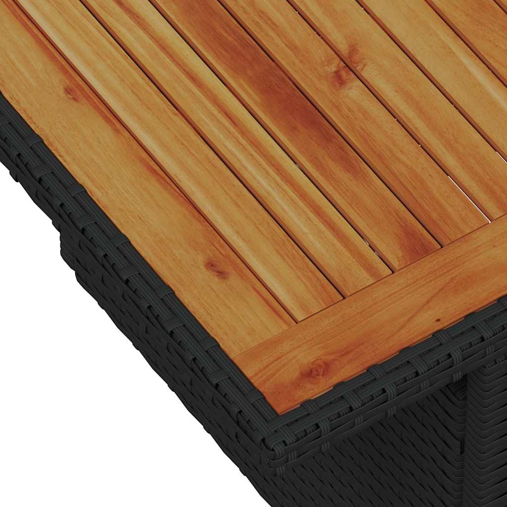 Garten Essgruppe 9 pcs Schwarz und Braun 100 x 55 x 73 cm