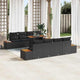 Garten Essgruppe 9 pcs Schwarz und Braun 100 x 55 x 73 cm