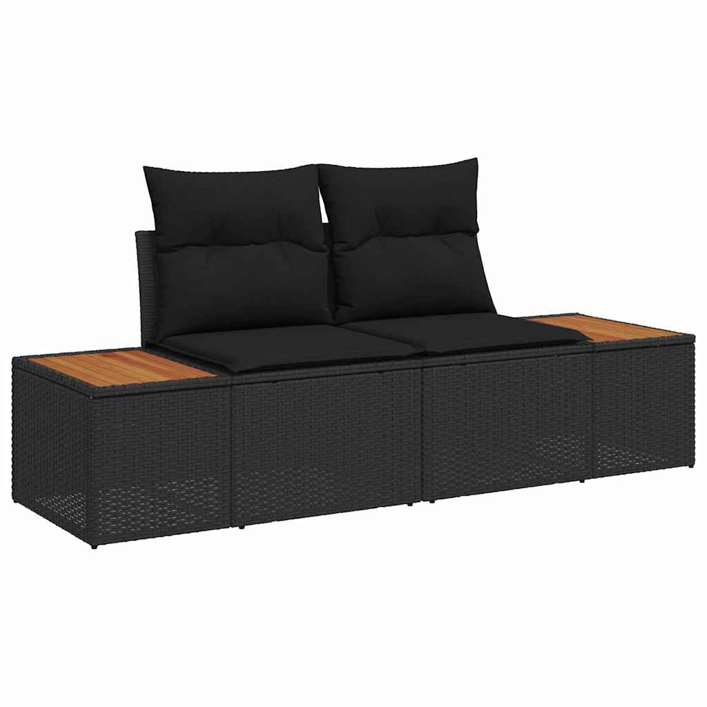 Garten Essgruppe 9 pcs Schwarz und Braun 100 x 55 x 73 cm