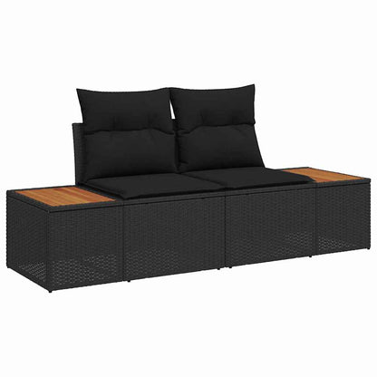 Garten Essgruppe 9 pcs Schwarz und Braun 100 x 55 x 73 cm