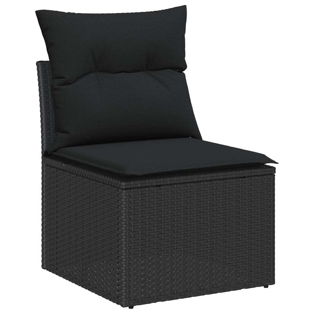 Garten Essgruppe 9 pcs Schwarz und Braun 100 x 55 x 73 cm