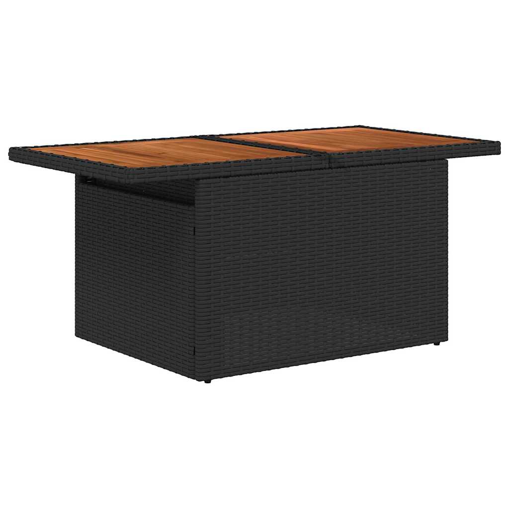 Garten Essgruppe 9 pcs Schwarz und Braun 100 x 55 x 73 cm