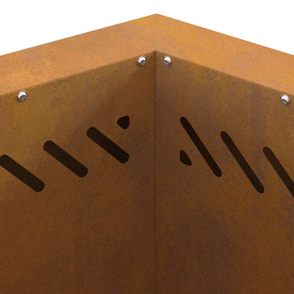 Feuerplatz Braun 48 x 48 x 51 cm Witterungsbeständiger Stahl