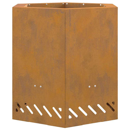 Feuerplatz Braun 48 x 48 x 51 cm Witterungsbeständiger Stahl
