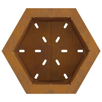 Feuerplatz Braun 48 x 48 x 51 cm Witterungsbeständiger Stahl