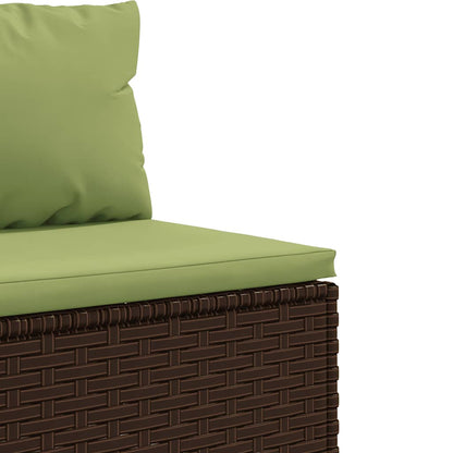 8-tlg. Garten-Sofagarnitur mit Kissen Braun Poly Rattan - Pazzar.ch