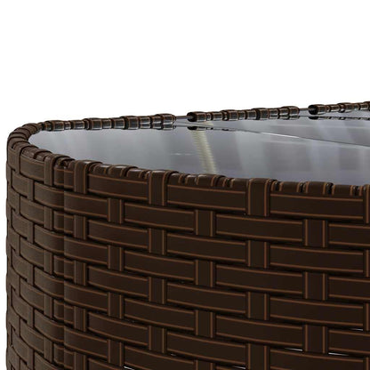 8-tlg. Garten-Sofagarnitur mit Kissen Braun Poly Rattan - Pazzar.ch