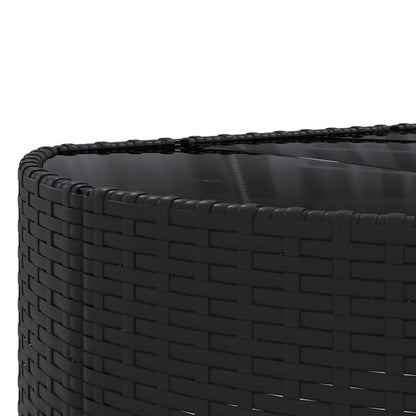 10-tlg. Garten-Sofagarnitur mit Kissen Schwarz Poly Rattan - Pazzar.ch