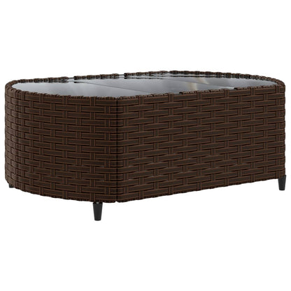 10-tlg. Garten-Sofagarnitur mit Kissen Braun Poly Rattan - Pazzar.ch