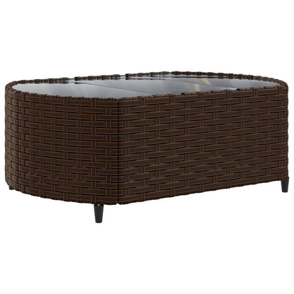 10-tlg. Garten-Sofagarnitur mit Kissen Braun Poly Rattan - Pazzar.ch