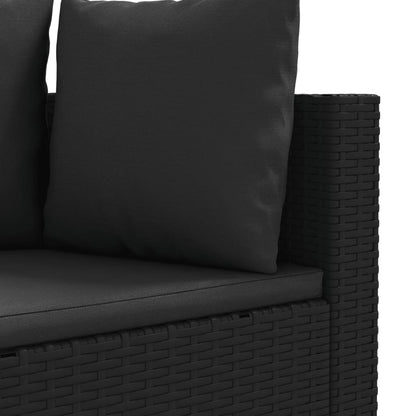 10-tlg. Garten-Sofagarnitur mit Kissen Schwarz Poly Rattan - Pazzar.ch