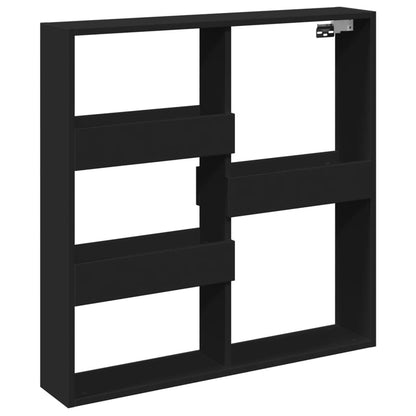 Wandschrank Schwarz 80x15x80 cm Holzwerkstoff - Pazzar.ch