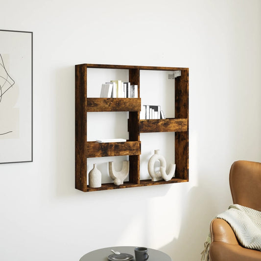 Wandschrank Räuchereiche 80x15x80 cm Holzwerkstoff - Pazzar.ch