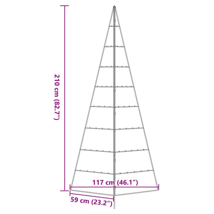 Metall-Weihnachtsbaum zum Dekorieren Schwarz 210 cm - Pazzar.ch