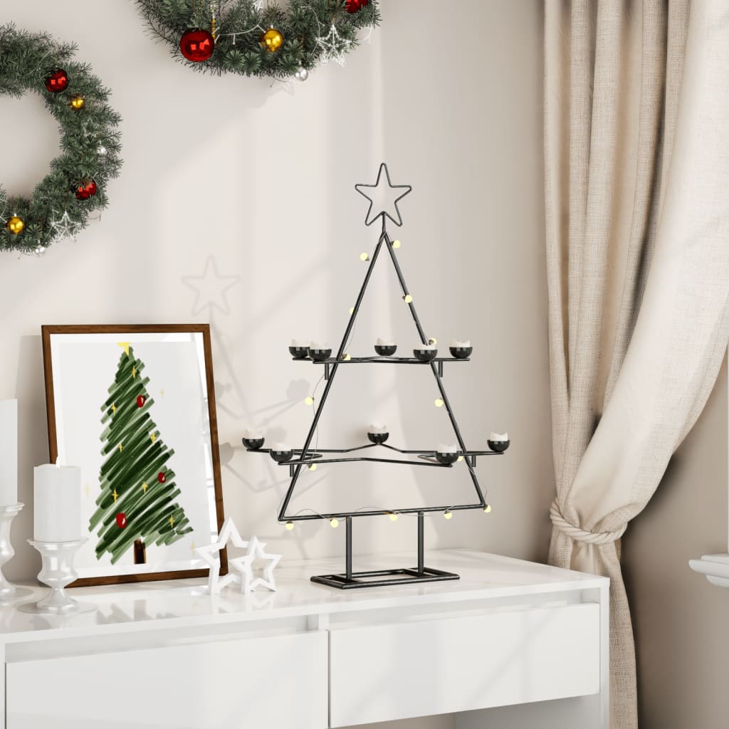 Metall-Weihnachtsbaum zum Dekorieren Schwarz 75 cm - Pazzar.ch