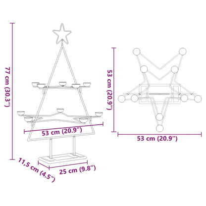 Metall-Weihnachtsbaum zum Dekorieren Schwarz 75 cm - Pazzar.ch