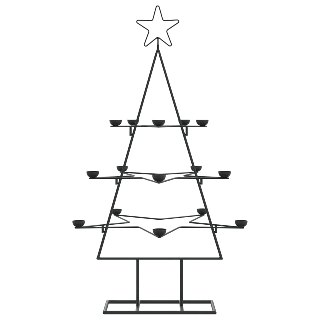 Metall-Weihnachtsbaum zum Dekorieren Schwarz 105 cm - Pazzar.ch