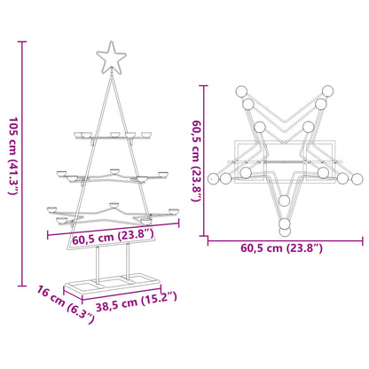 Metall-Weihnachtsbaum zum Dekorieren Schwarz 105 cm - Pazzar.ch