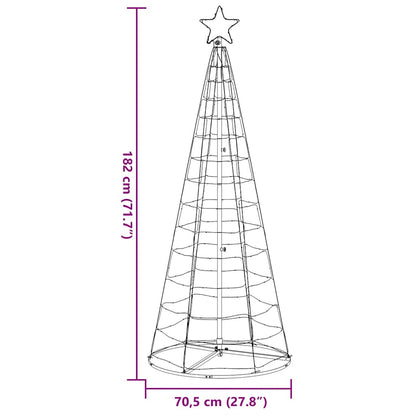 Weihnachtsbaum Kegelform 200 LEDs Blau 182 cm - Pazzar.ch