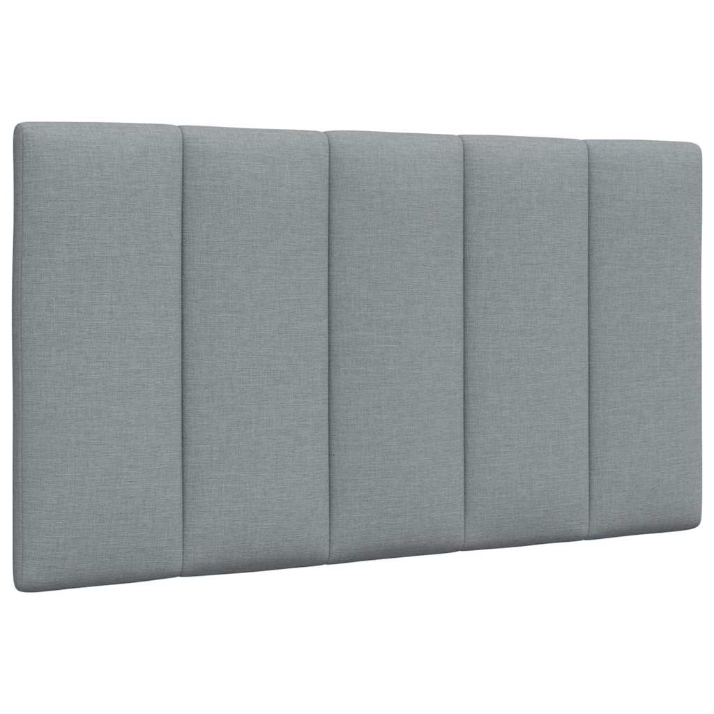 Kopfteil-Kissen "Hanko" Hellgrau 80 cm Stoff