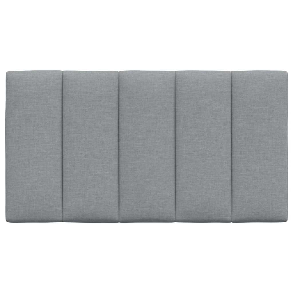 Kopfteil-Kissen "Hanko" Hellgrau 80 cm Stoff