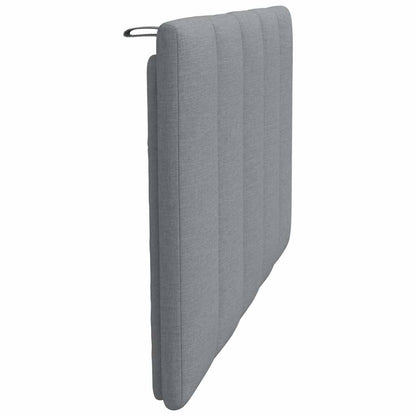 Kopfteil-Kissen "Hanko" Hellgrau 80 cm Stoff