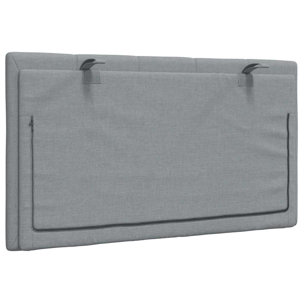 Kopfteil-Kissen "Hanko" Hellgrau 80 cm Stoff