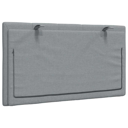 Kopfteil-Kissen "Hanko" Hellgrau 80 cm Stoff