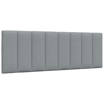 Kopfteil-Kissen "Hanko" Hellgrau 140 cm Stoff