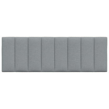 Kopfteil-Kissen "Hanko" Hellgrau 140 cm Stoff