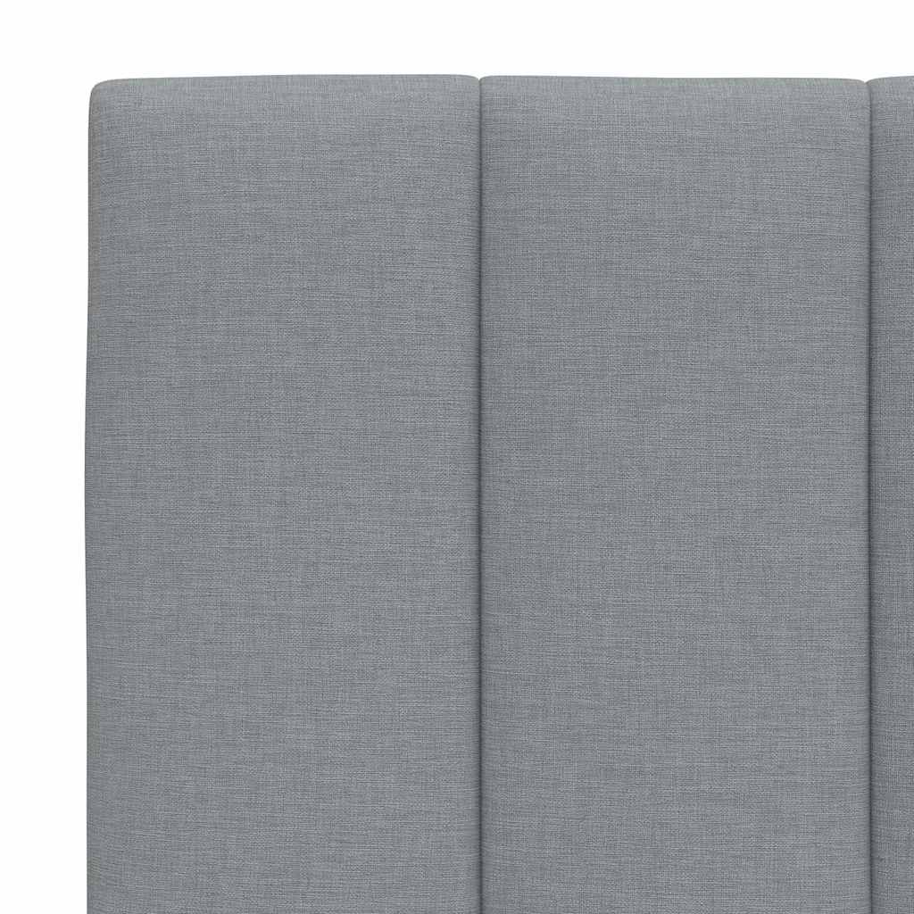 Kopfteil-Kissen "Hanko" Hellgrau 140 cm Stoff