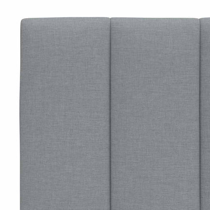 Kopfteil-Kissen "Hanko" Hellgrau 140 cm Stoff