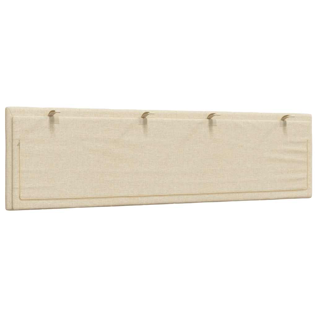 Kopfteil-Kissen "Hanko" Creme 180 cm Stoff