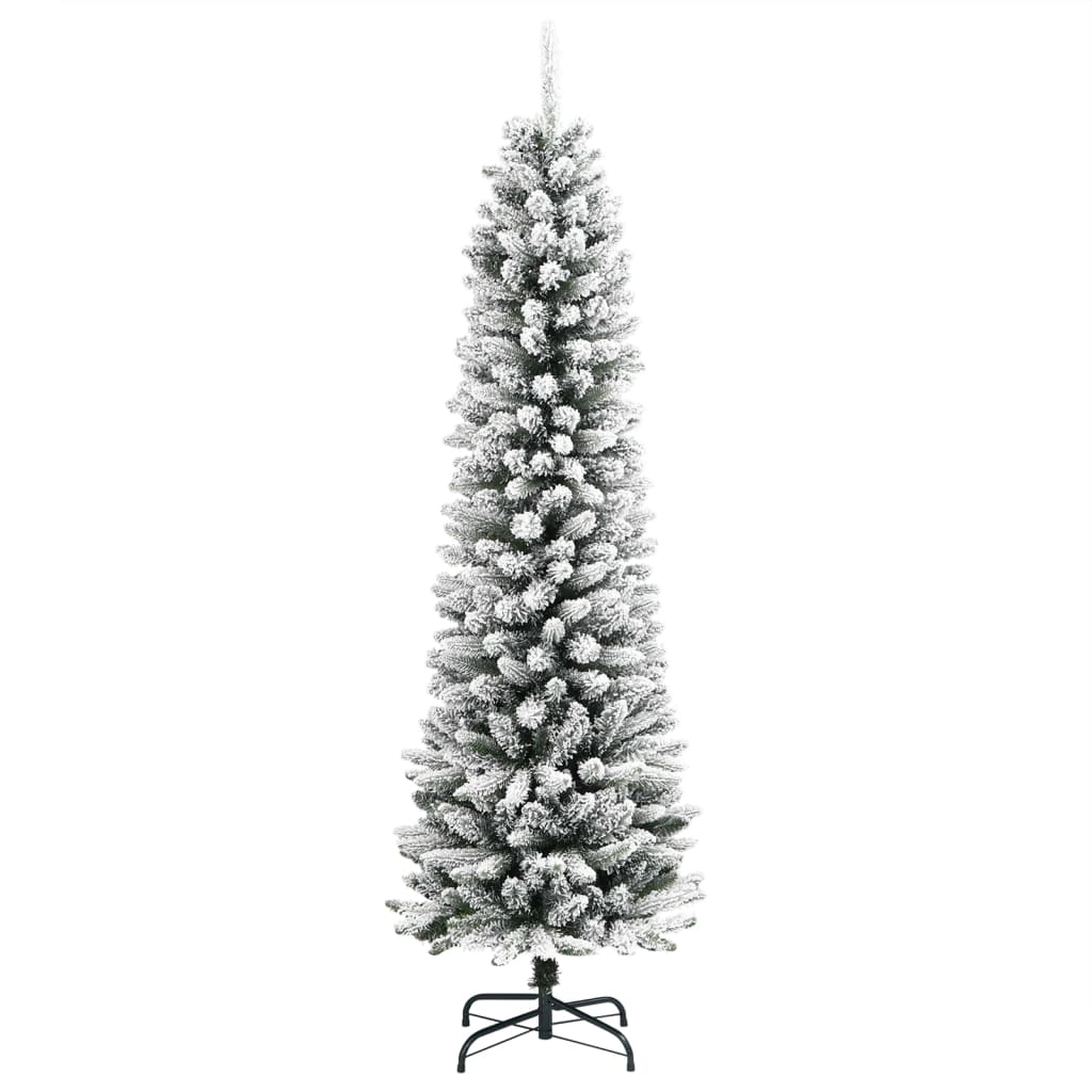 Künstlicher Weihnachtsbaum Schlank mit Schnee 120 cm PVC & PE - Pazzar.ch