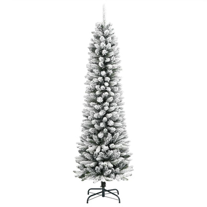 Künstlicher Weihnachtsbaum Schlank mit Schnee 120 cm PVC & PE - Pazzar.ch