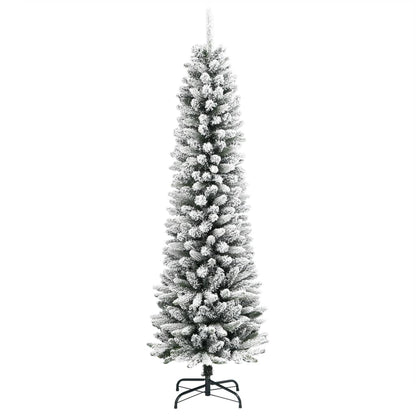 Künstlicher Weihnachtsbaum Schlank mit Schnee 180 cm PVC & PE - Pazzar.ch