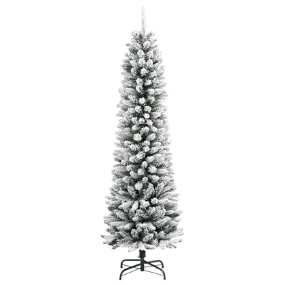 Künstlicher Weihnachtsbaum Schlank mit Schnee 210 cm PVC & PE - Pazzar.ch