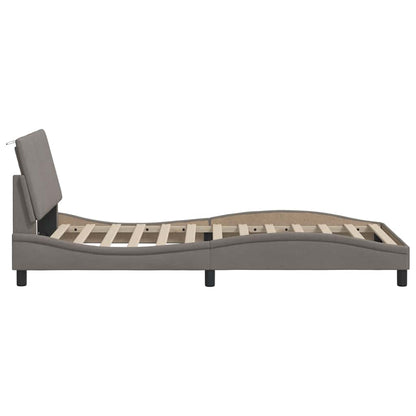 Bettgestell ohne Matratze "Hanko" Taupe 100x200 cm Stoff