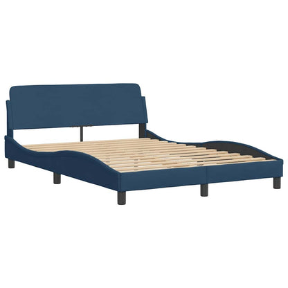 Bettgestell ohne Matratze "Hanko" Blau 120x200 cm Stoff
