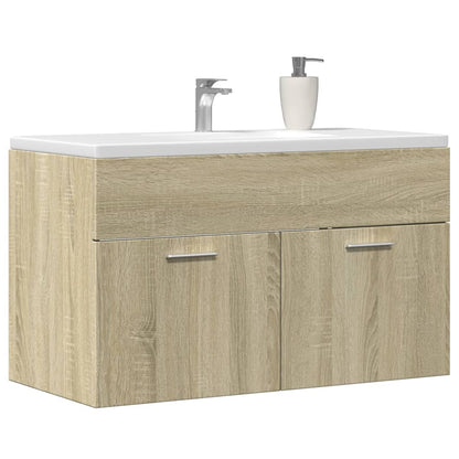 Waschbeckenunterschrank Sonoma-Eiche 80x38,5x46cm Holzwerkstoff - Pazzar.ch