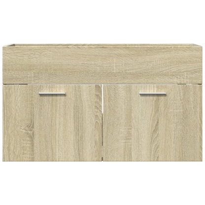 Waschbeckenunterschrank Sonoma-Eiche 80x38,5x46cm Holzwerkstoff - Pazzar.ch