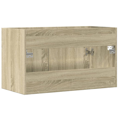 Waschbeckenunterschrank Sonoma-Eiche 80x38,5x46cm Holzwerkstoff - Pazzar.ch