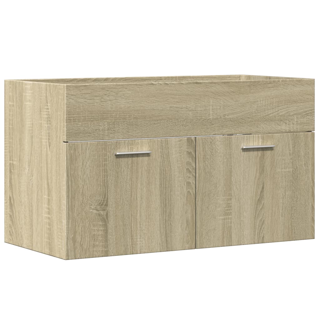 Waschbeckenunterschrank Sonoma-Eiche 90x38,5x46 Holzwerkstoff - Pazzar.ch