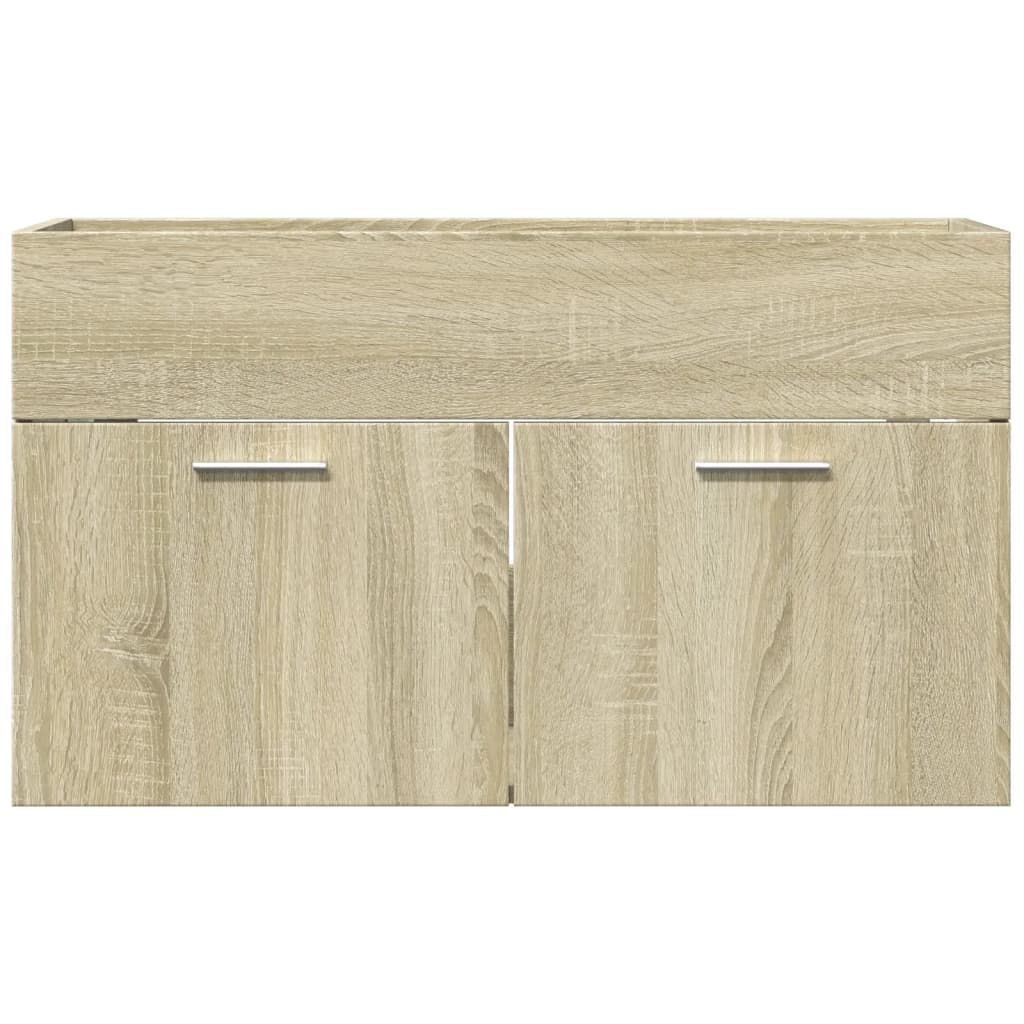 Waschbeckenunterschrank Sonoma-Eiche 90x38,5x46 Holzwerkstoff - Pazzar.ch