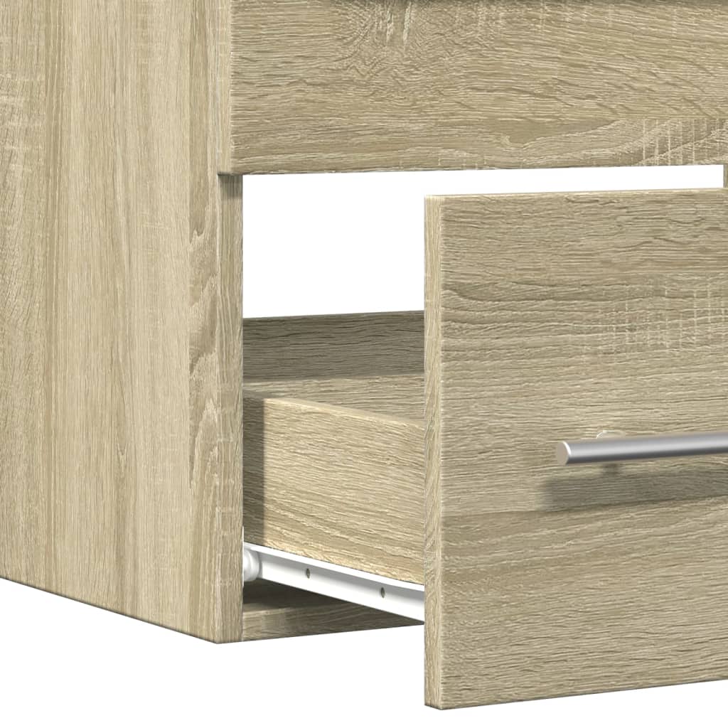 Waschbeckenunterschrank Sonoma-Eiche 60x38,5x48cm Holzwerkstoff