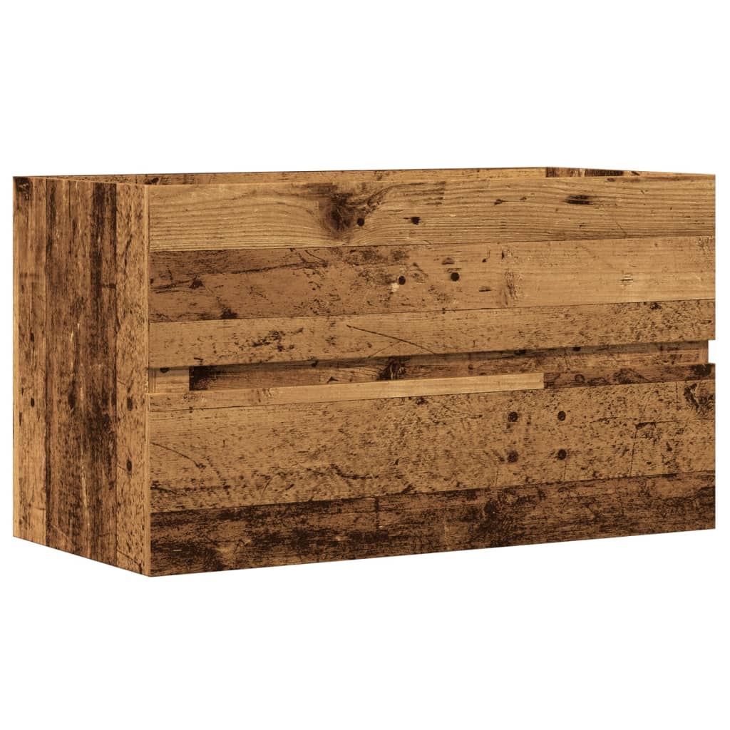 Waschbeckenunterschrank Altholz-Optik 90x38,5x45 Holzwerkstoff - Pazzar.ch