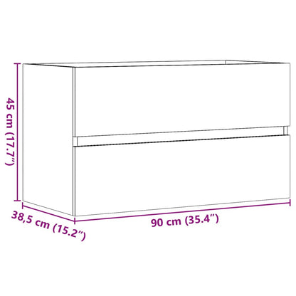 Waschbeckenunterschrank Altholz-Optik 90x38,5x45 Holzwerkstoff - Pazzar.ch
